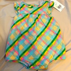 NWT Plaid Bubble/Romper